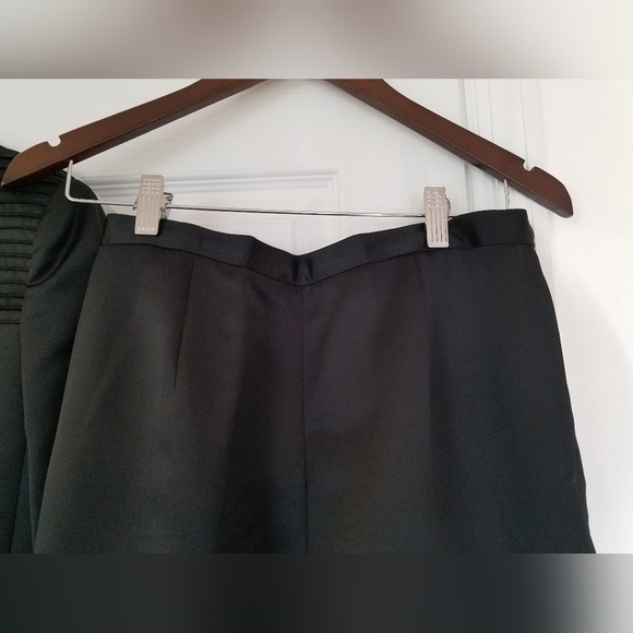 Vintage Oleg Cassini Women's 2 Pc Jacket Pantsuit Black  Size 8 - Picture 5 of 16